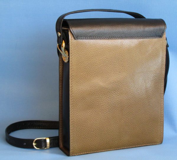 Black and Khaki Cute Over the Shoulder Handbag - Image 2